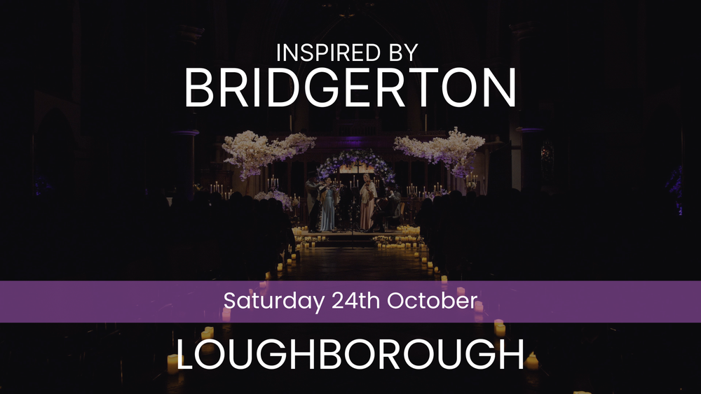 Promotional poster for an event inspired by Bridgerton in Loughborough on Saturday 24th October.