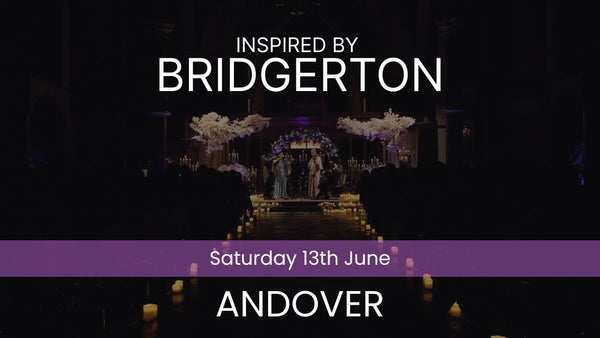Two musicians playing violin and cello in a decorated indoor setting with candles and floral arrangements. Inspired by Bridgerton Saturday 13th June Andover